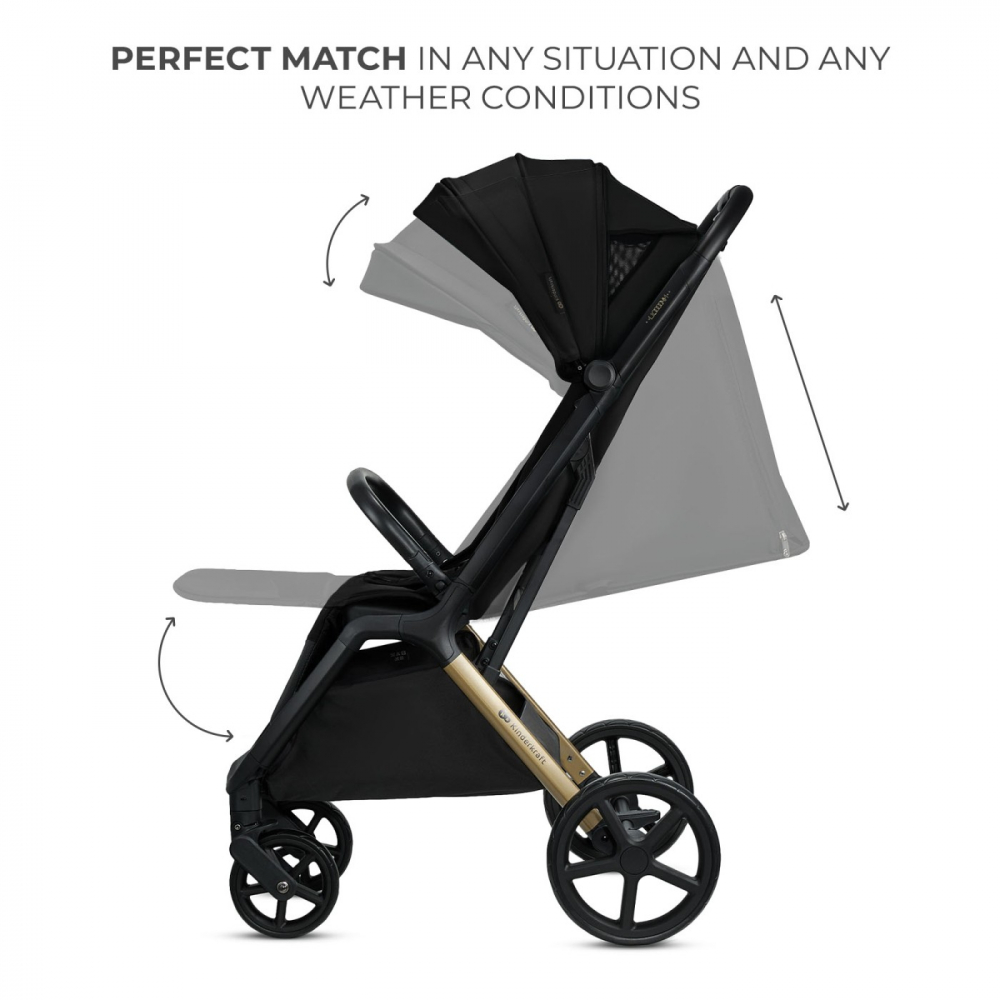 Carucior sport kinderkraft loom, 0-22 kg, ink black, varsta de la 0 luni la 4 ani [4]
