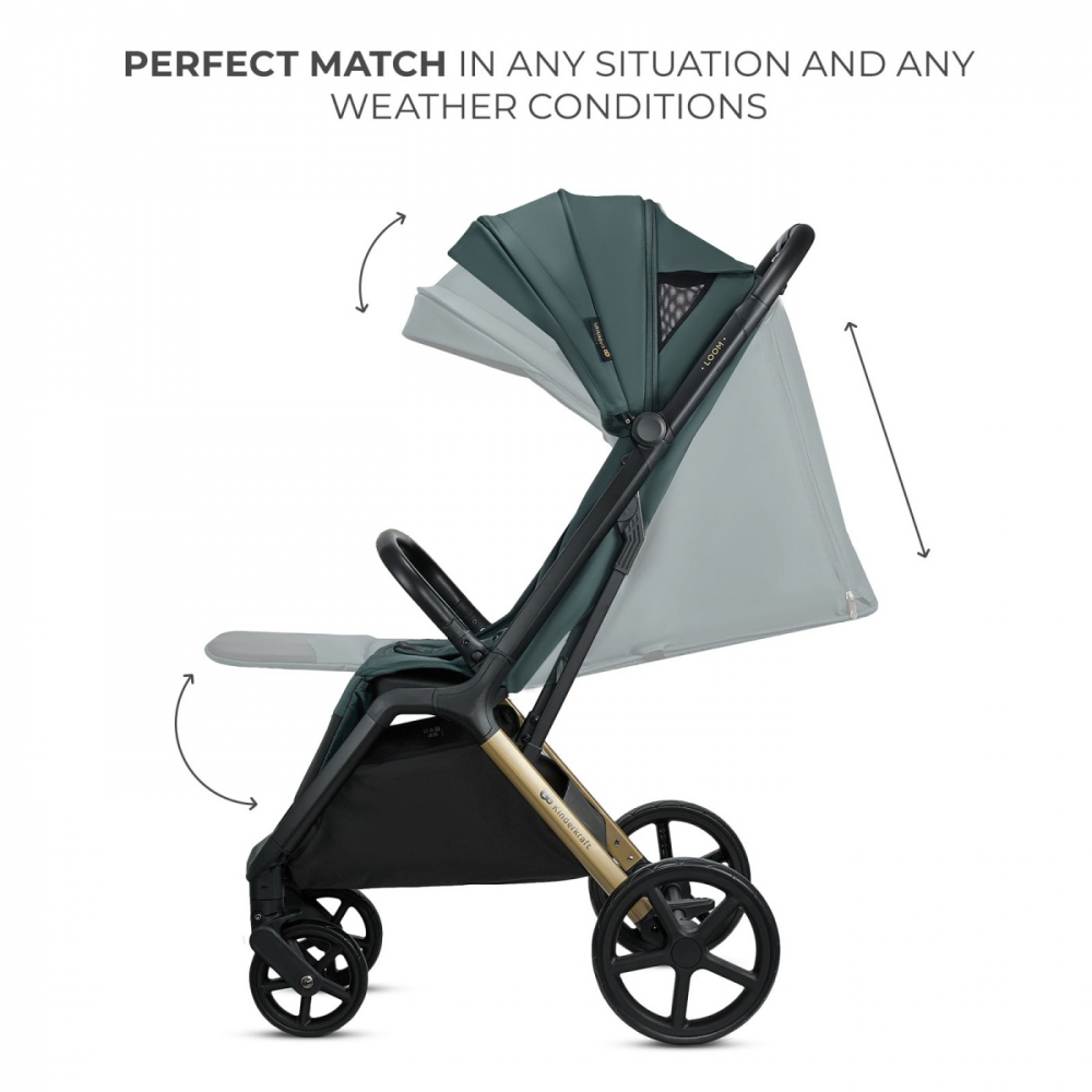 Carucior sport kinderkraft loom, 0-22 kg, jade green, varsta de la 0 luni la 4 ani [11]