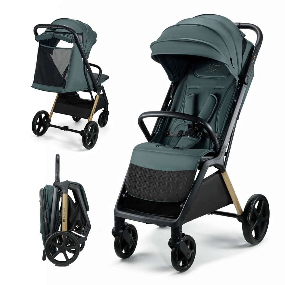 Carucior sport kinderkraft loom, 0-22 kg, jade green, varsta de la 0 luni la 4 ani [1]