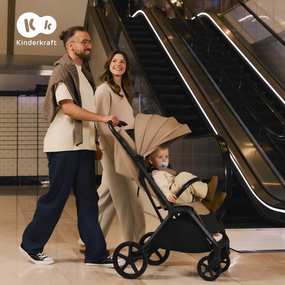 Carucior sport kinderkraft loom, 0-22 kg, linen beige, varsta de la 0 luni la 4 ani [5]