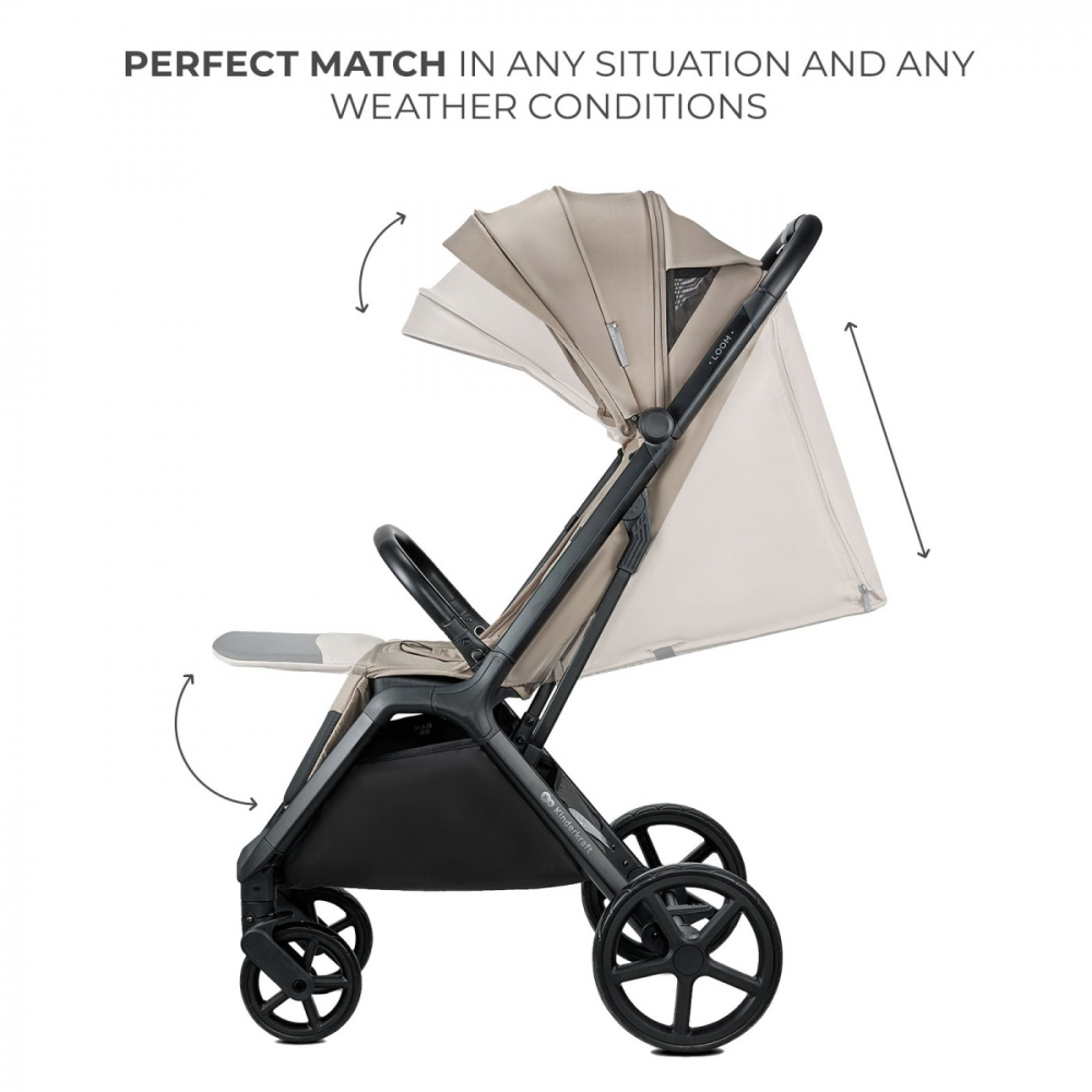 Carucior sport kinderkraft loom, 0-22 kg, linen beige, varsta de la 0 luni la 4 ani [15]