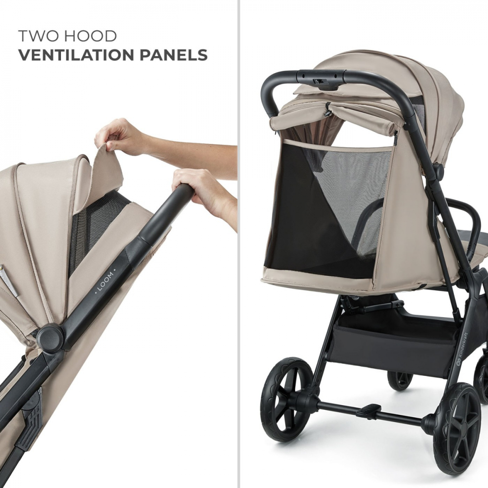 Carucior sport kinderkraft loom, 0-22 kg, linen beige, varsta de la 0 luni la 4 ani [16]