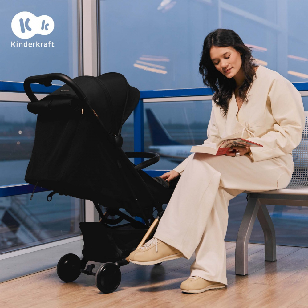 Carucior sport kinderkraft pilot 2, 0-22 kg, midnight black, varsta de la 0 luni la 4 ani [3]