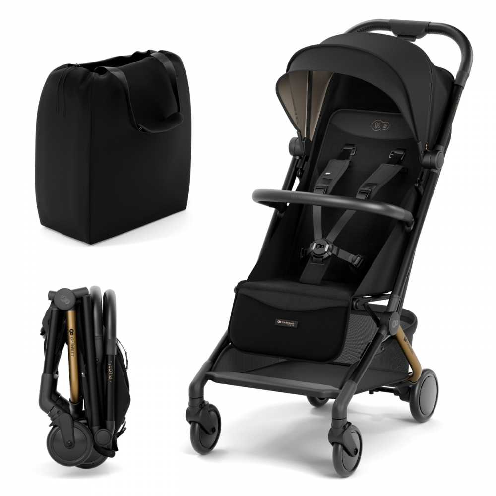 Carucior sport kinderkraft pilot 2, 0-22 kg, midnight black, varsta de la 0 luni la 4 ani [1]