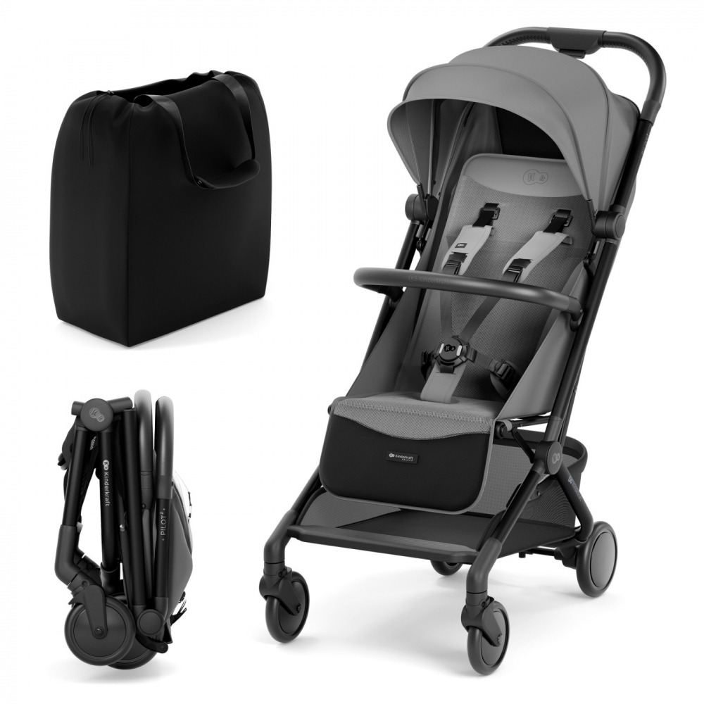Carucior sport kinderkraft pilot 2, 0-22 kg, platinum grey, varsta de la 0 luni la 4 ani [1]