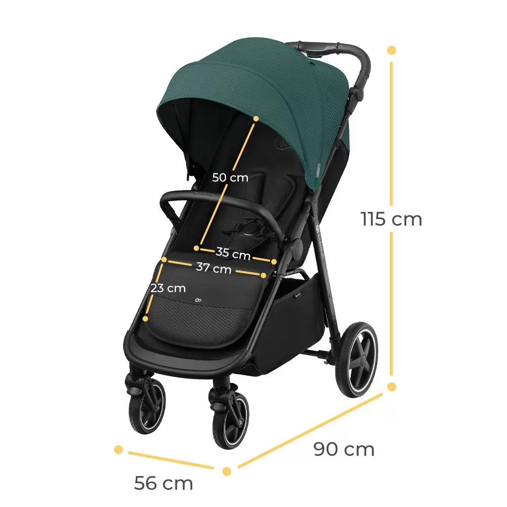 Carucior sport kinderkraft route, emerald green, varsta de la 0 luni la 4 ani [10]