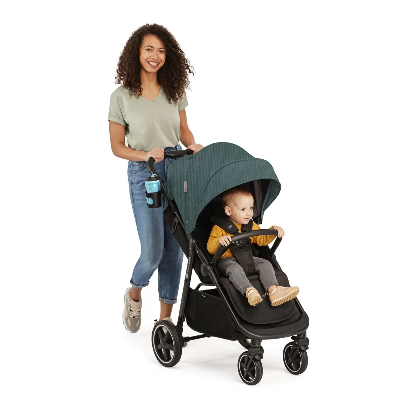 Carucior sport kinderkraft route, emerald green, varsta de la 0 luni la 4 ani [9]