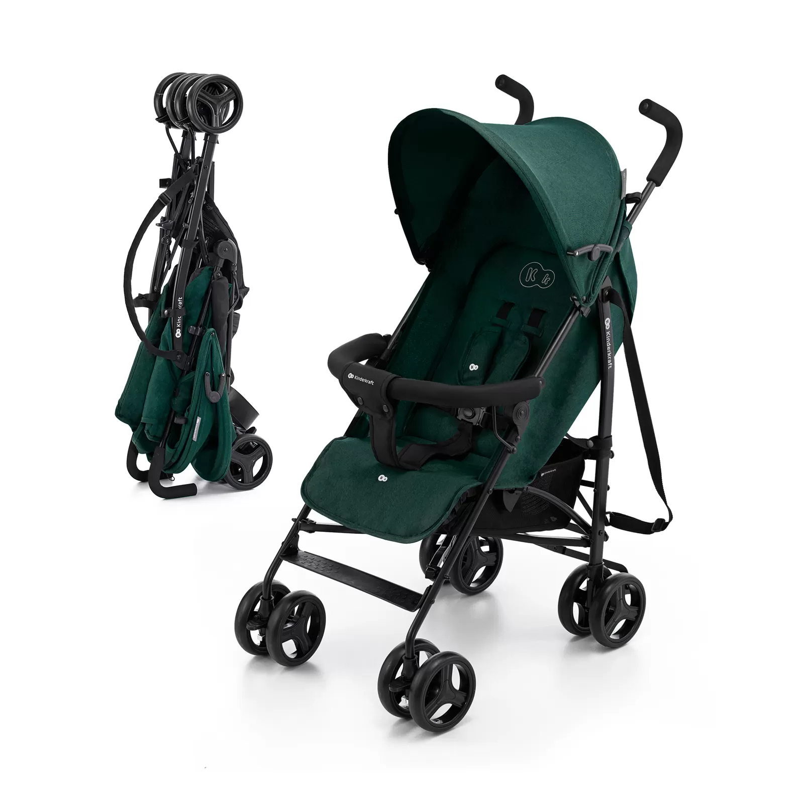 Carucior sport kinderkraft tik, tip umbrela, green forest, varsta de la 0 luni la 5 ani [6]