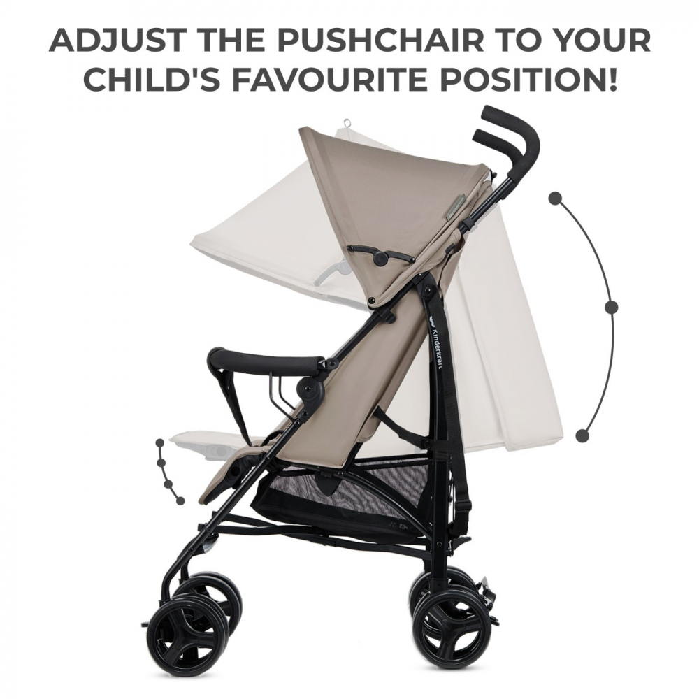 Carucior sport kinderkraft tik, tip umbrela, stone beige, varsta de la 0 luni la 4 ani [6]