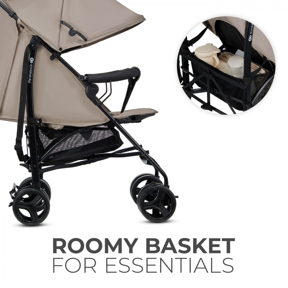Carucior sport kinderkraft tik, tip umbrela, stone beige, varsta de la 0 luni la 4 ani [2]