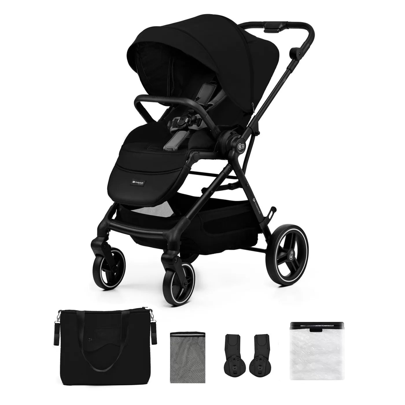 Carucior sport kinderkraft yoxi, black, varsta de la 0 luni la 3 ani [2]