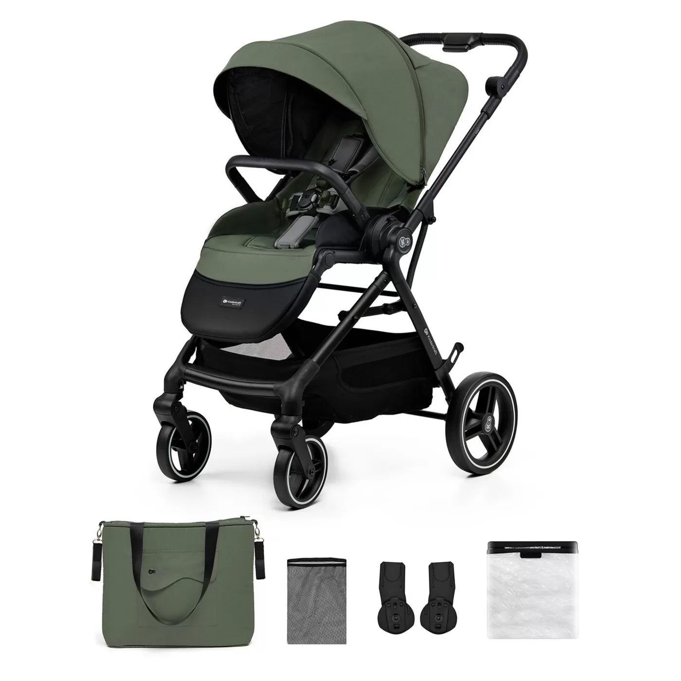 Carucior sport kinderkraft yoxi, green, varsta de la 0 luni la 3 ani [2]