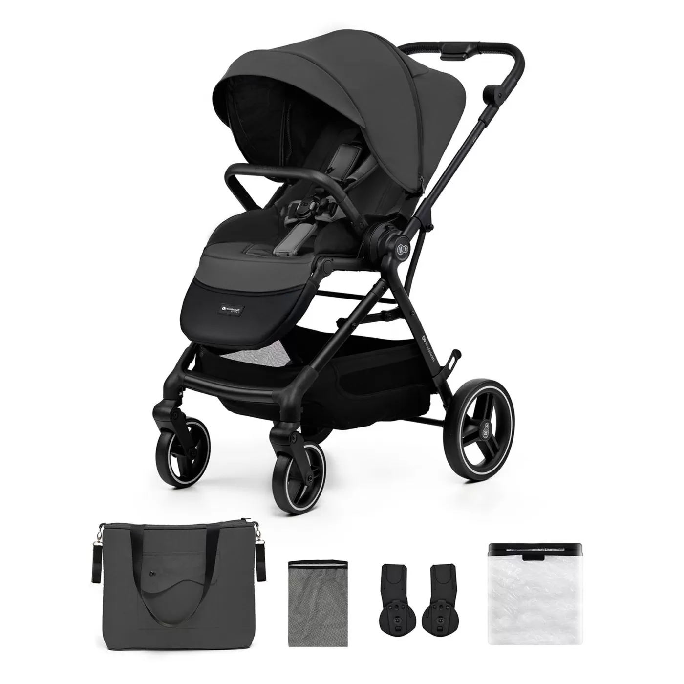 Carucior sport kinderkraft yoxi, grey, varsta de la 0 luni la 3 ani [2]