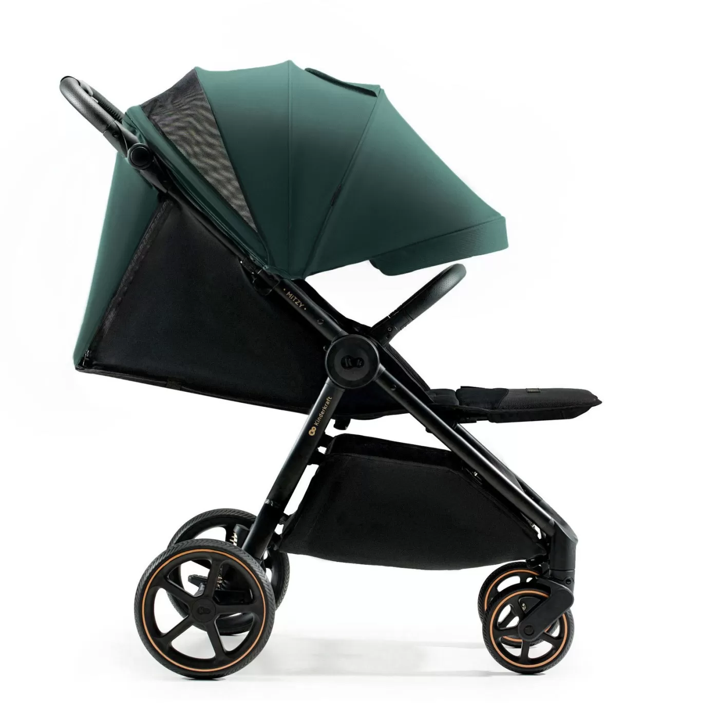 Carucior sport, ultra compact, kinderkraft mitzy, 0-22 kg, jade green, varsta de la 0 luni la 3 ani [3]