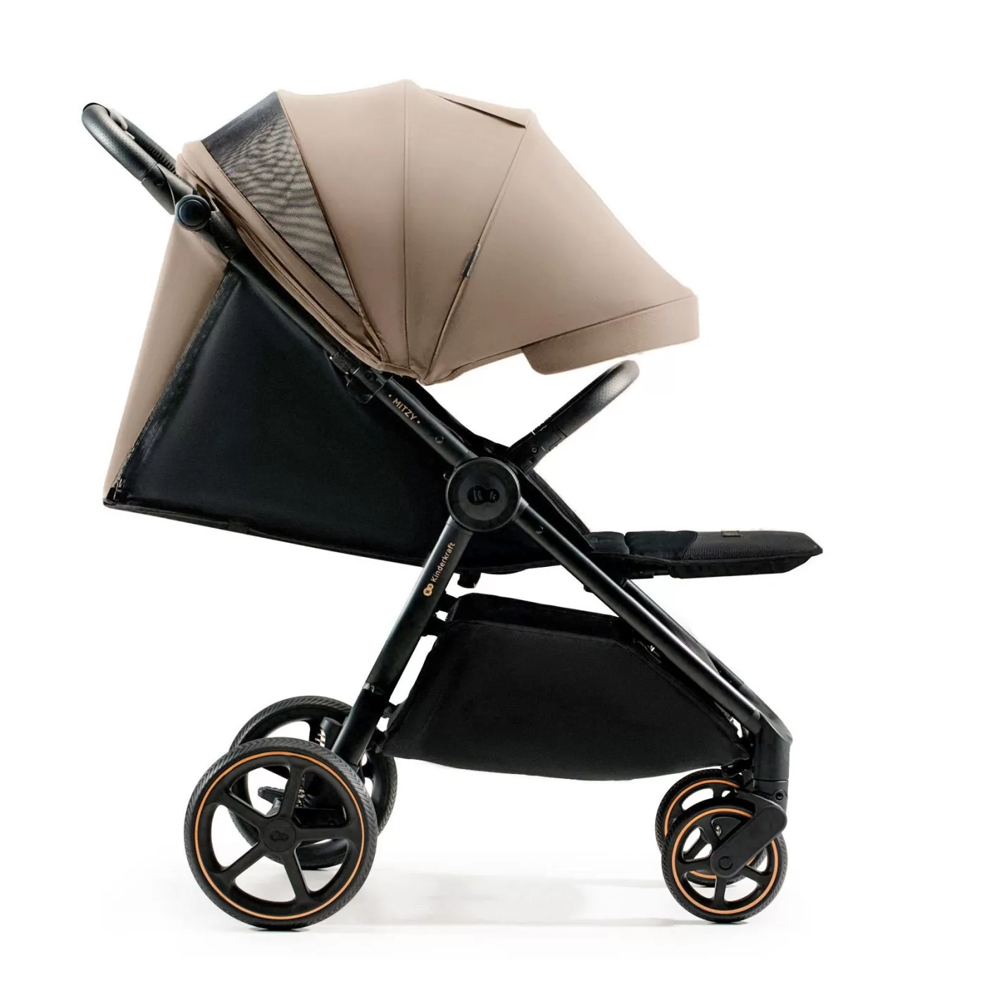 Carucior sport, ultra compact, kinderkraft mitzy, 0-22 kg, linen beige, varsta de la 0 luni la 3 ani [4]