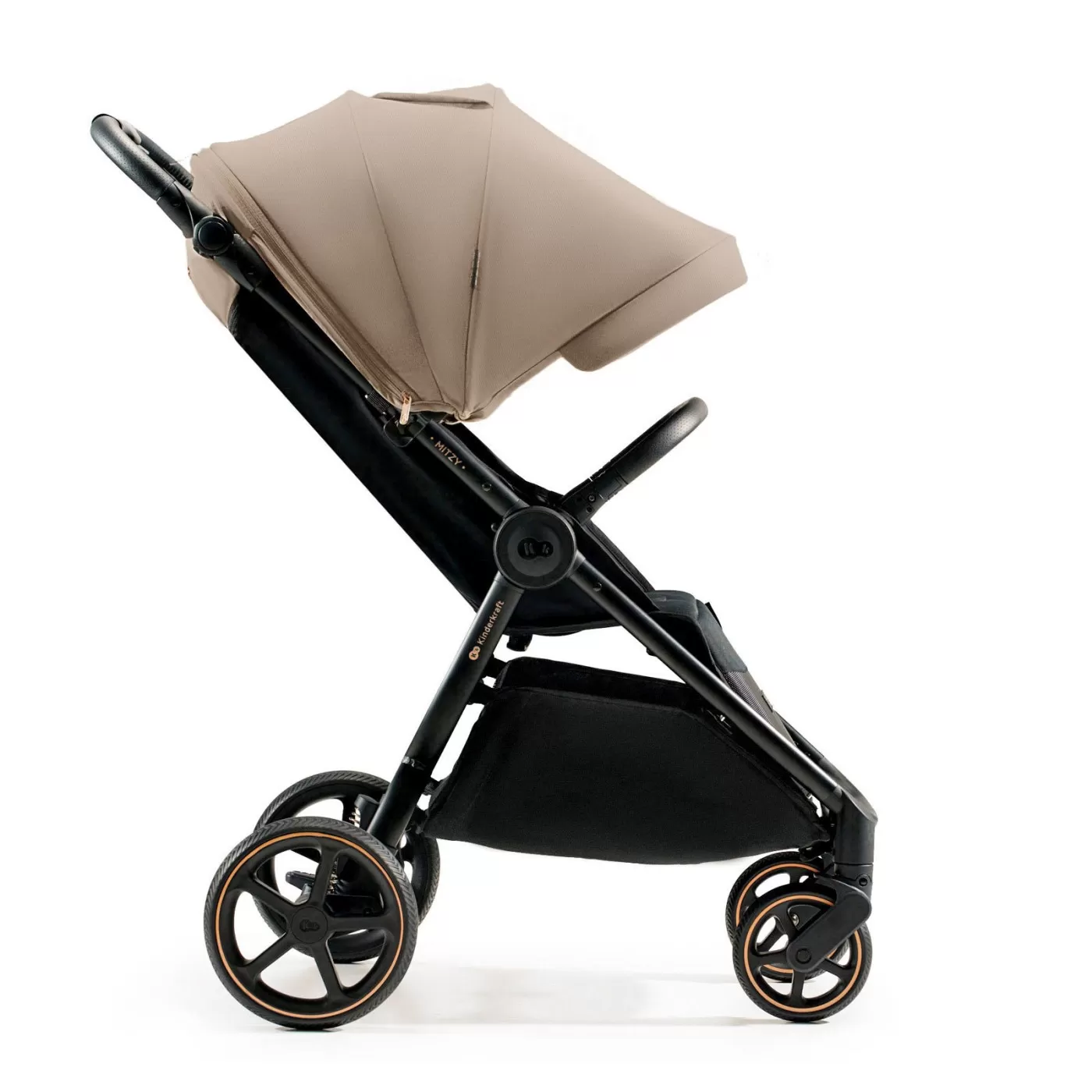 Carucior sport, ultra compact, kinderkraft mitzy, 0-22 kg, linen beige, varsta de la 0 luni la 3 ani [3]