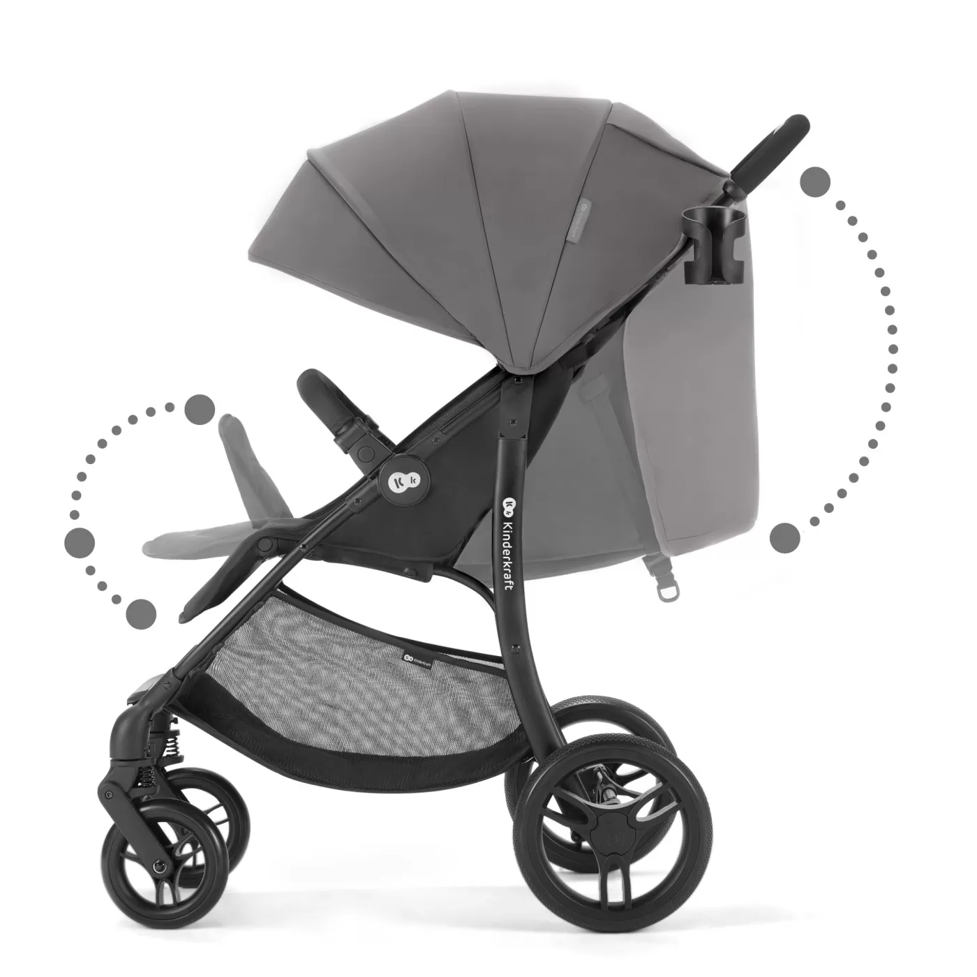 Caruciorul kinderkraft askoy, grey, varsta de la 0 luni la 6 ani [5]