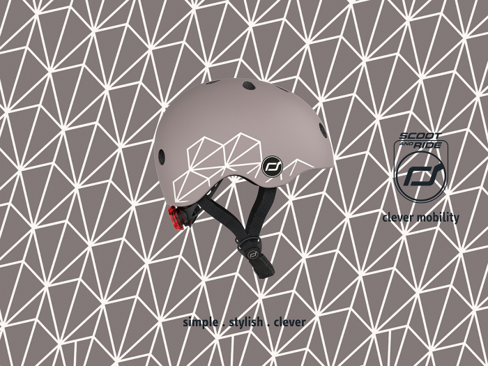 Casca protectie copii 1 an+, marime XXS, Scoot & Ride, Brown Lines [9]