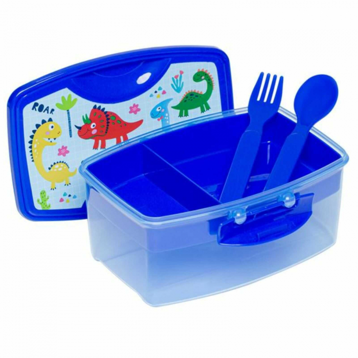 Caserole Mancare Copii Scoala, Compartimentate cu Dinozauri [3]