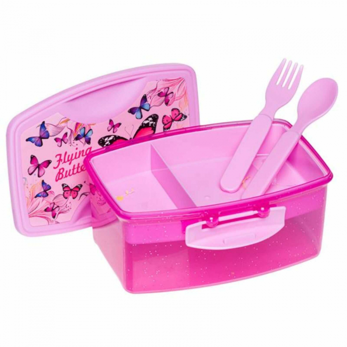 Caserole Mancare Copii Scoala, Compartimentate, Roz - Micostore.ro [3]