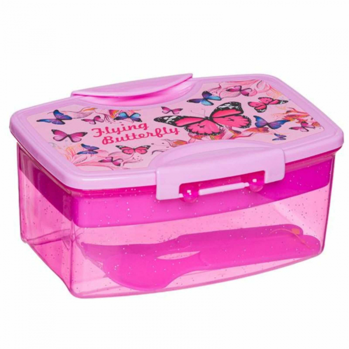 Caserole Mancare Copii Scoala, Compartimentate, Roz - Micostore.ro [2]