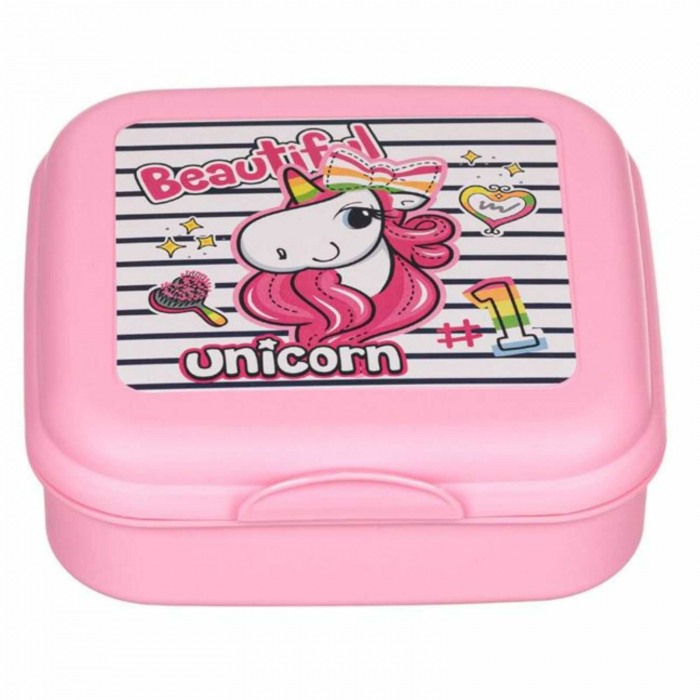 Caserole Mancare Copii Scoala, Unicorni, Roz - Micostore.ro [3]