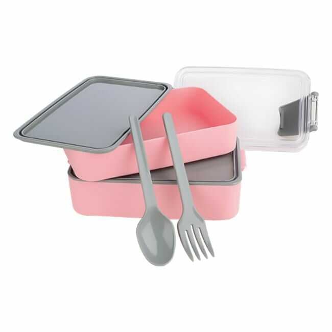 Caserole plastic, Compartimentate, pentru Fete, Copii, Roz [1]