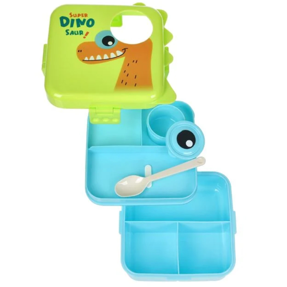 Caserola Pranz pentru Copii, model Dinozauri, cu Tavita Detasabila si Accesorii, capacitate 1100ml [2]