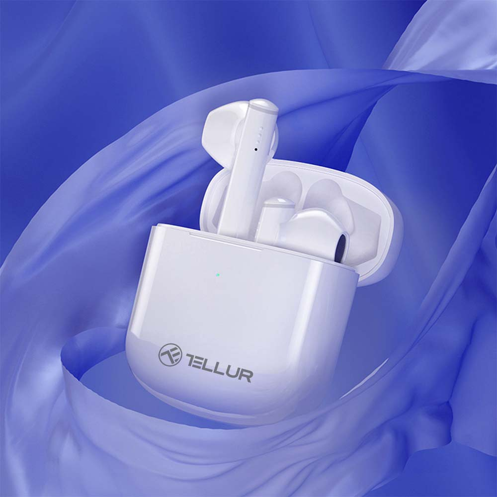 Căști Bluetooth Tellur Aura True Wireless, APP, alb [5]
