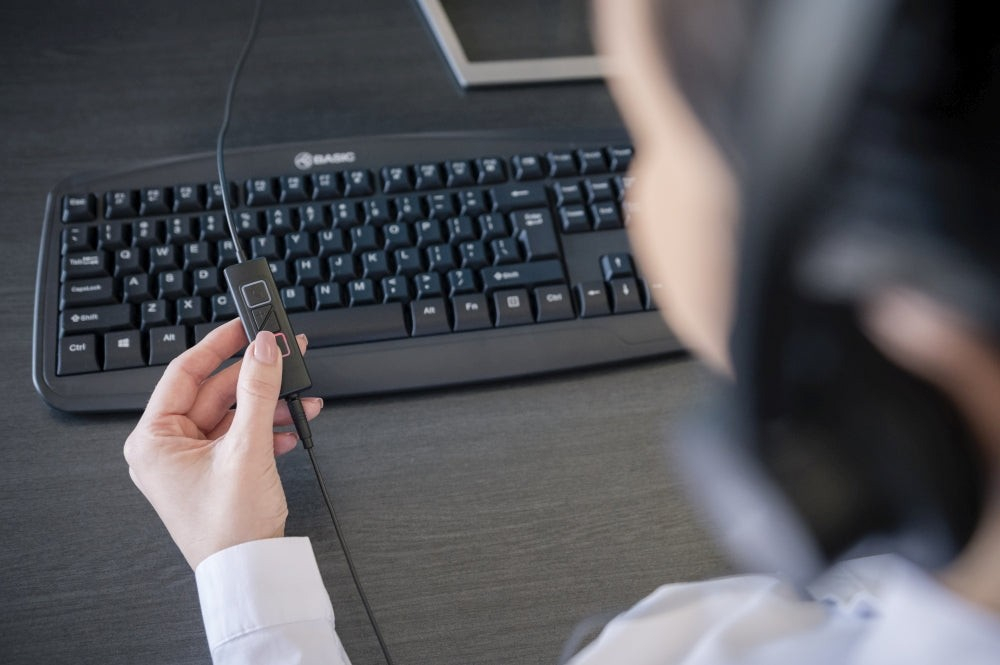 Căști cu fir call center Tellur Voice 420, binaural, USB Jack 3.5mm, negru [7]