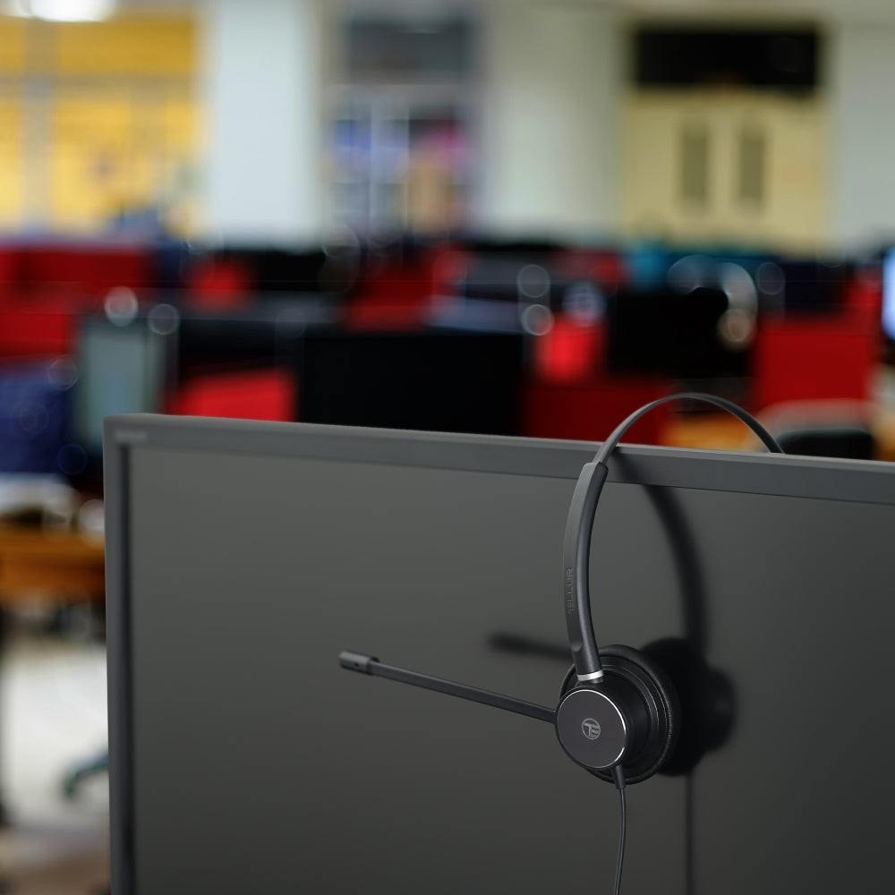 Căști cu fir call center Tellur Voice 420, binaural, USB Jack 3.5mm, negru [4]