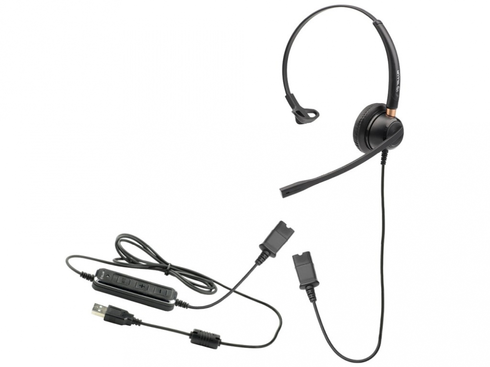 Căști cu fir call center Tellur Voice 510N, monoaural, USB, negru [4]