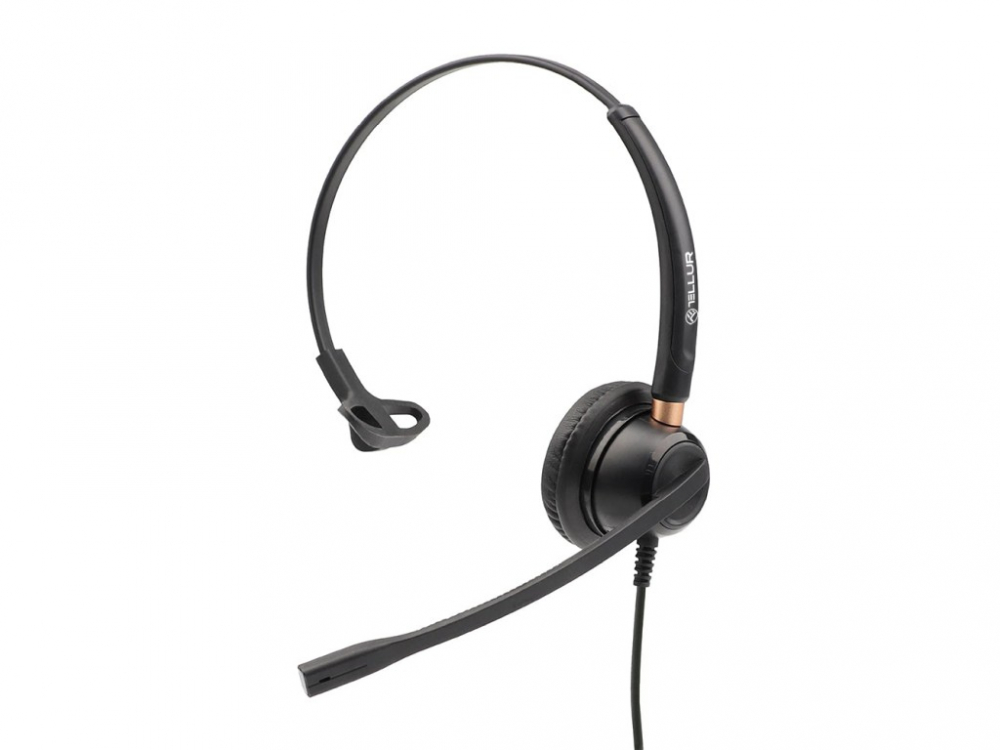 Căști cu fir call center Tellur Voice 510N, monoaural, USB, negru [1]