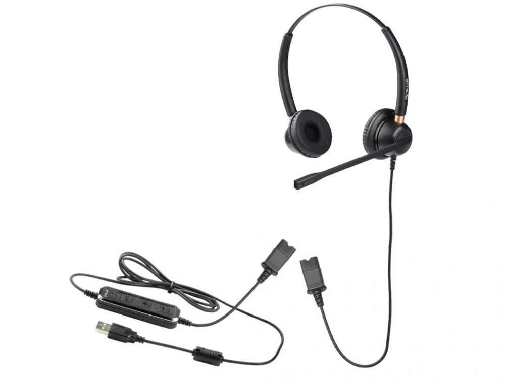 Căști cu fir call center Tellur Voice 520N, binaural, USB, negru [4]