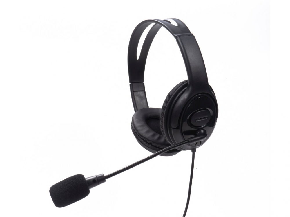 Căști cu fir Tellur Basic PCH2, microfon, control fir, USB, negru [1]