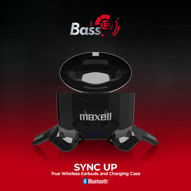 Casti fara fir bluetooth tws bass-13 sync up tip earbuds maxell [3]