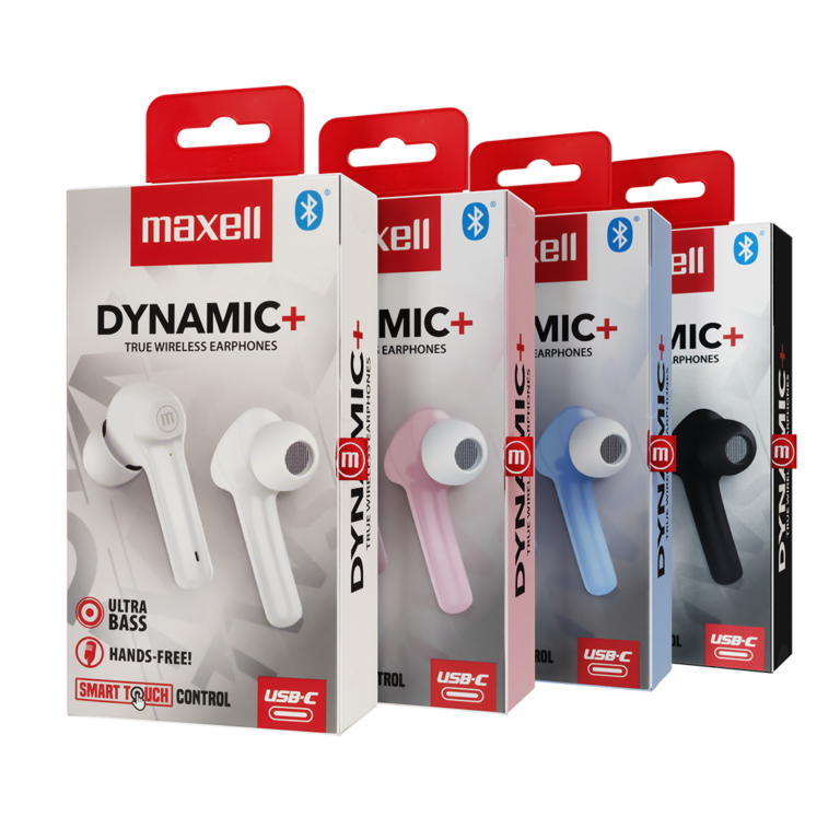 Casti fara fir bluetooth tws dynamic+ tip earbuds negre maxell [2]