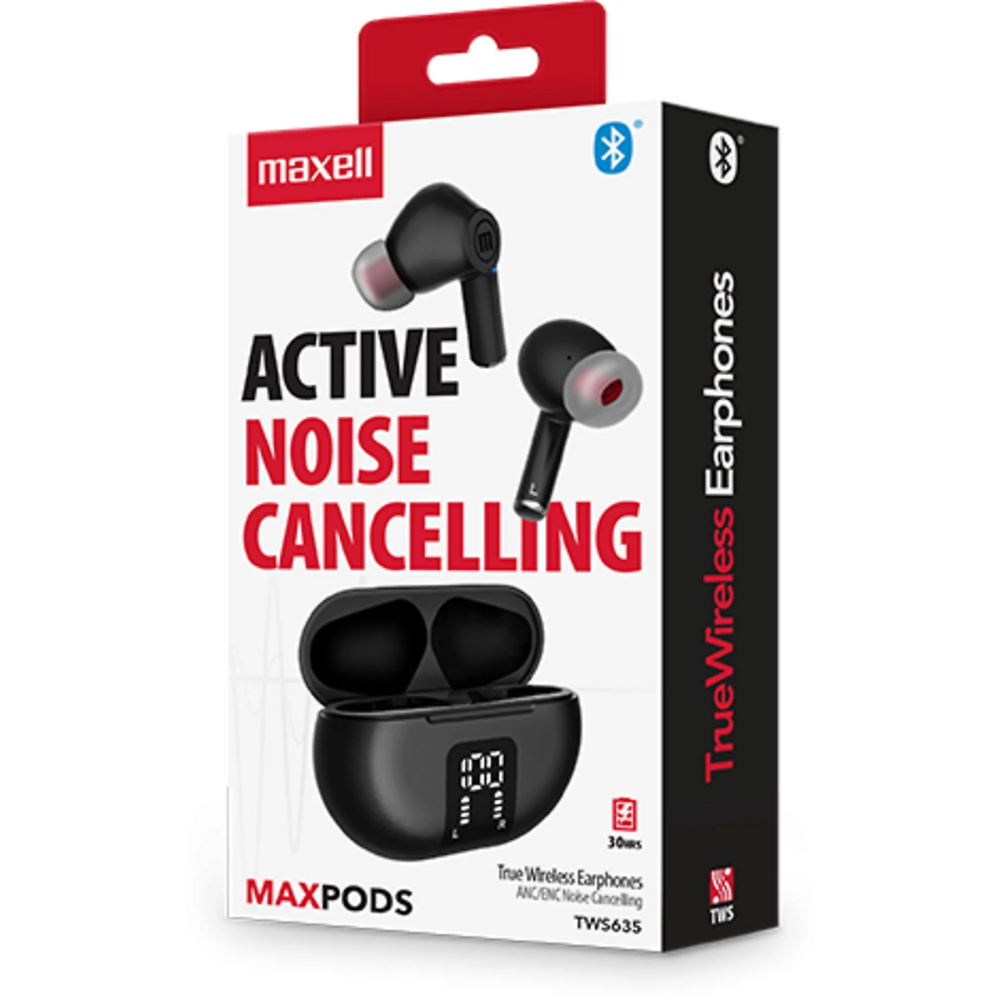 Casti fara fir bluetooth tws maxpods tip earbuds negre maxell [3]