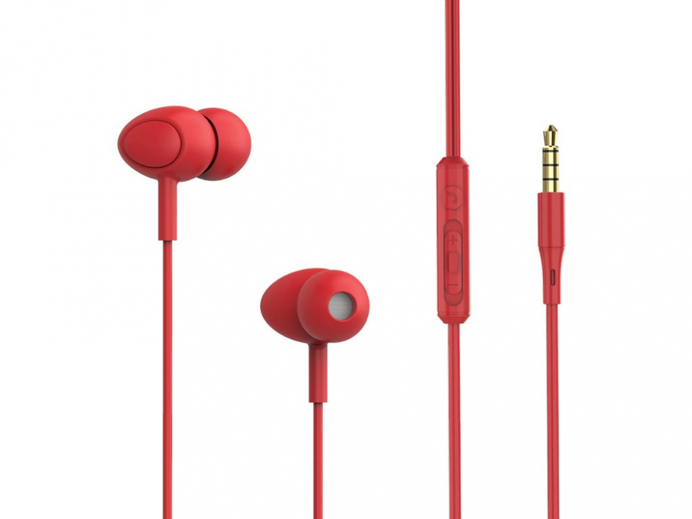 Căști in-ear cu fir Tellur Basic Gamma, microfon, roșu [1]
