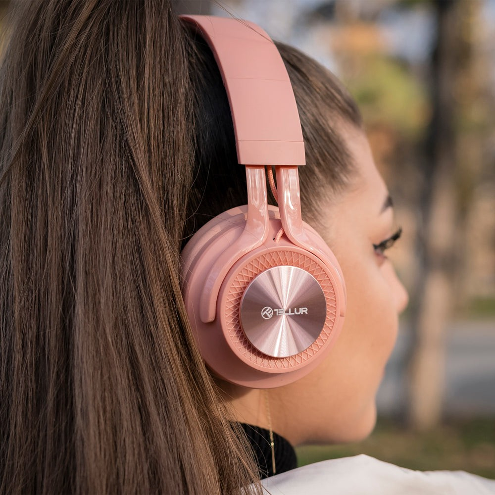 Căști Over-ear Bluetooth Tellur Feel, roz [6]