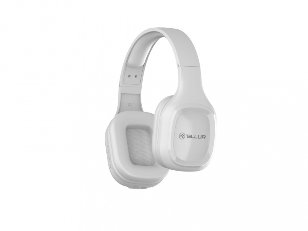 Căști Over-ear Bluetooth Tellur Pulse, Microfon, Alb [2]