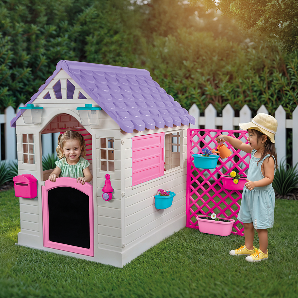 Casuta pentru copii premium - Alb& roz [2]