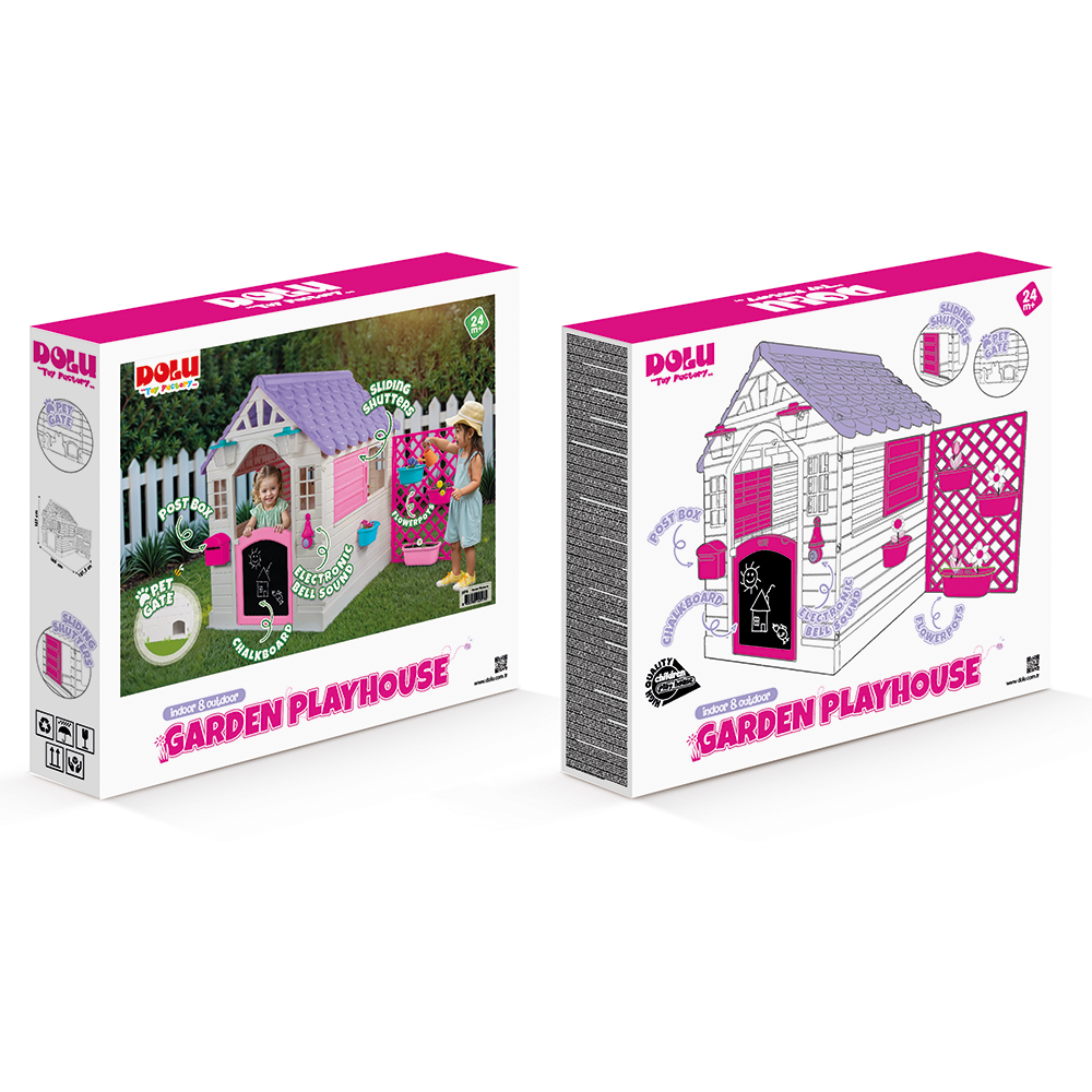 Casuta pentru copii premium - Alb& roz [5]