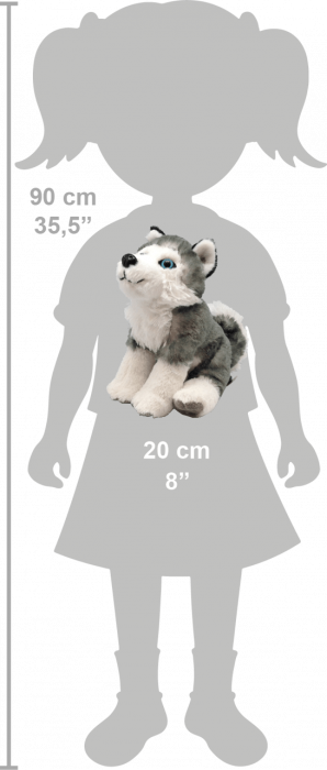Catelus Husky - Jucarie Plus Wild Republic 20 cm [2]