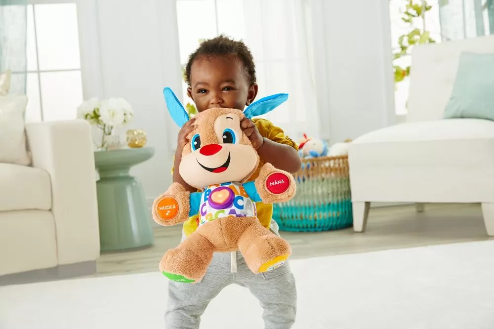 Catelusul vorbitor si educativ limba romana fisher price, varsta de la 6 luni la 3 ani [5]