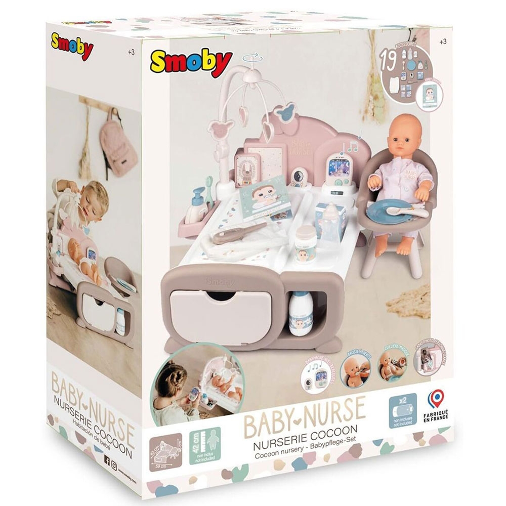 Centru de ingrijire pentru papusi Smoby Baby Nurse Cocoon Nursery crem cu accesorii [6]