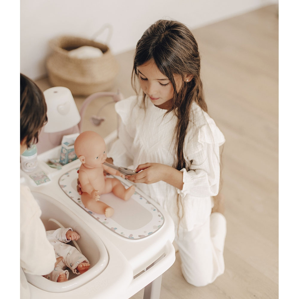 Centru de ingrijire pentru papusi Smoby Baby Nurse Doll`s Play Center maro cu 23 accesorii [9]