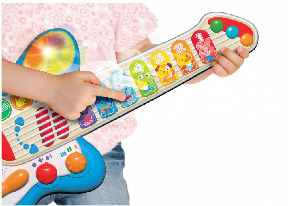 Chitara cu sunete si lumini pentru bebelusi, winfun, varsta de la 1 an la 3 ani [8]