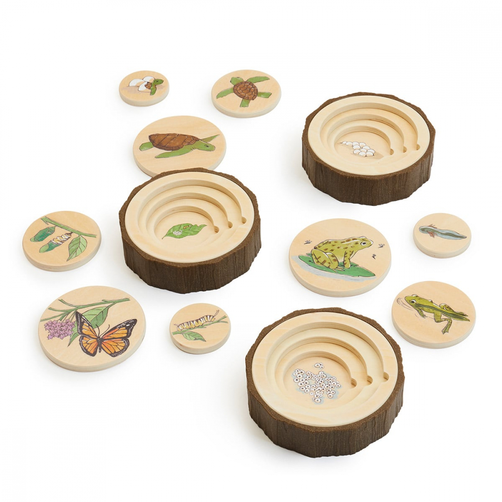 Ciclurile vietii, set 3 puzzle-uri educative, Guidecraft, 2-7 ani [1]