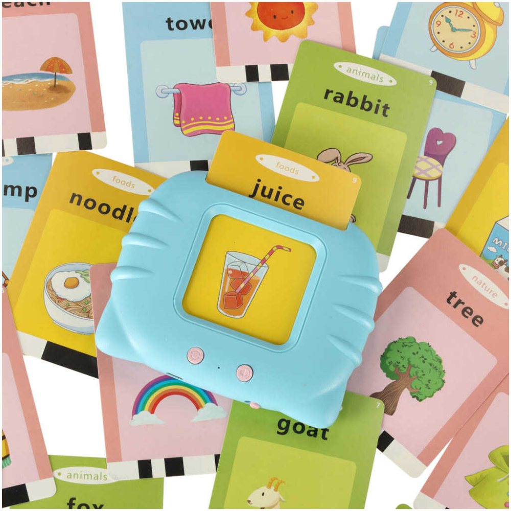 Cititor de carduri pentru invatarea vocabularului in limba engleza, 112 Carduri, Reincarcabil, Albastru [9]